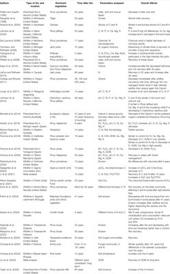 How Long Is Long? A Bibliographic Review of What Is Meant by the Long-Term Effects of Fire on Soil Properties